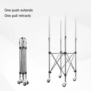 Nieuwe aluminium tennisbalwagen, opvouwbaar, grote capaciteit, opbergmand voor tennisballen, ophaalframe voor tennisbaan - Product Image 4