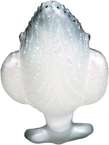 Décoration de Noël suspendue en verre soufflé artisanal sur mesure, thème plage, baleine verte à bosse, vie marine, baleine <span class=keywords><strong>Beluga</strong></span>, poisson - Product Image 4