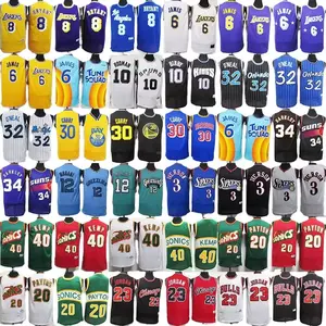 Venta al por mayor de alta calidad 2024 NBAing camiseta de baloncesto americano 30 equipo uniforme cosido/Jersey prensado en caliente