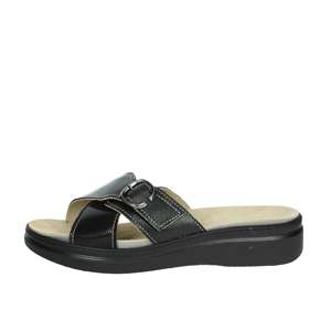 รองเท้าแตะสไลด์ Cinzia Soft Donna Ciabatta Bassa MZK65-T สีดำ รองเท้าผู้หญิงแบบสวม สบายเท้า - Product Image 1