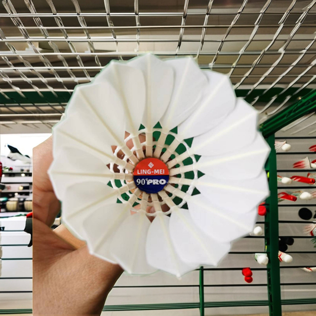 LING-MEI 90 Pro Natural Cork Class a Goose Feather Badminton Shuttlecocks