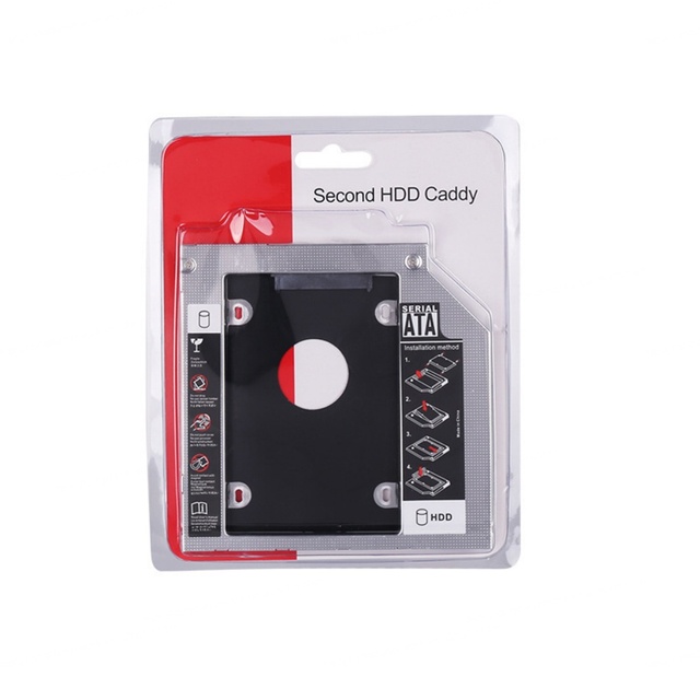 Bajeal High Quality Silvery White Aluminum SATA 3.0 2.5 Inch 9.0mm/12.7mm/9.5mm Second Laptop SSD HDD Caddy in Stock