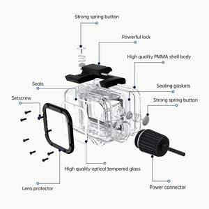 Accesorios para cámara Suptig directos de fábrica <span class=keywords><strong>HD</strong></span> transparente <span class=keywords><strong>GoPro</strong></span> 4K Cámara subacuática 50m Compatible con <span class=keywords><strong>GoPro</strong></span> Hero 13 - Product Image 6