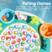 Jeu de table de pêche pour 4 joueurs, machine de pêche électrique avec poissons en plastique