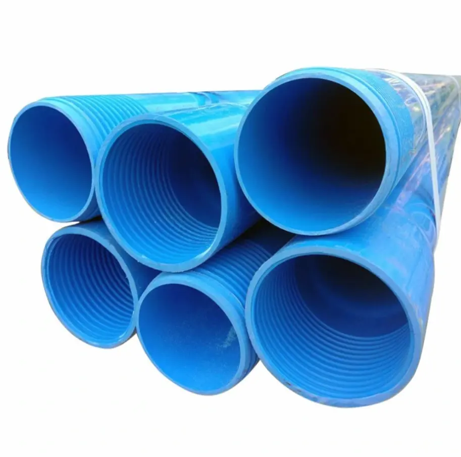 Tùy chỉnh màu sắc và kích thước Kích thước lỗ khoan giếng nước PVC vỏ ống và màn hình ống màu xanh cho nước cũng khoan
