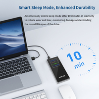 Nouveau Disque Dur Externe Portable SSD Type-C Sans Fil pour Ordinateur Portable, Écran d'Affichage, 1000 Mo/s, Coque en Alliage d'Aluminium, Logo UI Personnalisé, Emballage