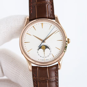 นาฬิกาข้อมือผู้ชายระบบกลไกระดับพรีเมียม พร้อมฟังก์ชั่นแสดงข้างขึ้นข้างแรม กระจกแซฟไฟร์ และคุณสมบัติกันน้ำ ให้ความรู้สึกหรูหราสง่างาม - Product Image 1