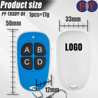 Offre Spéciale 433MHz Télécommande à 4 boutons Configuration personnalisable pour plusieurs codes à distance Compatible Rolling Gates Made Metal Factory