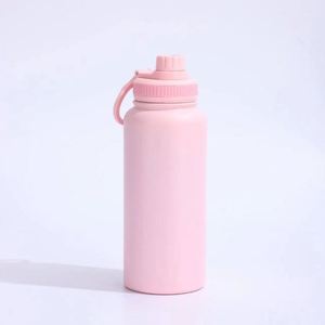 Cross-border New-style Minimalist 304 Stainless Steel Vacuum Insulated Sports Water Bottle <b>Large</b>-capacity <b>Mug</b> Built-in Straw - Product Image 2