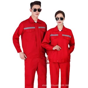 Work Clothes Spring Autumn Long Sleeve Wear-resistant Reflective Polyester Labor protection <strong>Coveralls</strong> Workshop Logistics Auto - Product Image 5