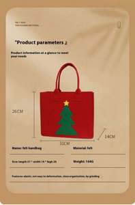 Bolsa de Compras Personalizada con Logotipo, para Exteriores, Impresa, para Comestibles, Regalo de San Valentín, Navidad, Bolsa de Fieltro con Diseño de Oso - Product Image 2