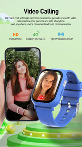Conçue pour <span class=keywords><strong>les</strong></span> enfants de 4 à 7 ans, montre connectée 4G pour enfants à petit poignet, localisation GPS, application SOS, appel vidéo, chat, musique, jeux, mode classe, zone sécurisée - Product Image 6