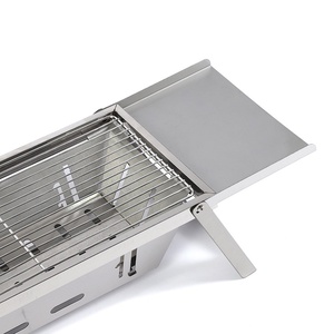 <span class=keywords><strong>Barbecue</strong></span> portable pliable en acier inoxydable pour extérieur avec grille amovible pour la maison, le jardin, le camping et la table - Product Image 4