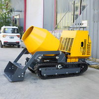 Livraison Gratuite Mini Camion Malaxeur à Béton Compact 3 Mètres Cubes pour Projets Urbains à Accès Restreint, Autochargeur sur Chenilles