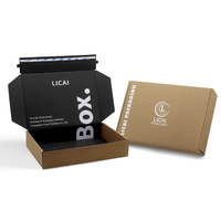 Boîte d'expédition postale en carton ondulé avec fermeture éclair, personnalisable avec logo, pliable, couleur intégrale, pour emballage d'expédition