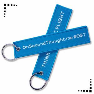 <b>Customized</b> 3D Embroidery Jet Keychain Personalized Car Ring Flight Fabric <b>Key</b> Tag for Promotional Gifts - Product Image 2