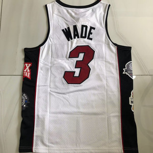 No. 3 <span class=keywords><strong>Wade</strong></span> Baloncesto Jersey Transpirable Verano Secado rápido Uniforme Impreso Entrega de una pieza para el comercio transfronterizo - Product Image 2