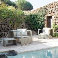 Ensemble de canapés en rotin pour jardin, balcon, terrasse, style moderne minimaliste nordique, table basse de loisirs, rangement amovible, imperméable