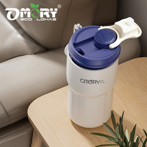 OMORY Portable 316 Stainless Steel Tumbler British Classic Vacuum <b>Coffee</b> Cup 420ml - Product Image 2