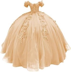 Vestidos de Quinceañera Azul Claro, con Hombros Descubiertos, Tul, Flores 3D, Corsé, Vestido de Fiesta de Cumpleaños, con Cuentas, Estilo Princesa, para 15 y 16 Años - Product Image 5