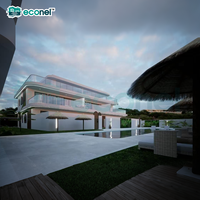 Casa Prefabricada Modular Moderna de 3 Pisos con Techo Plano y 4 Dormitorios, Diseño de Lujo Accesible para Vivir, Casa Prefabricada Modular de Alta Calidad