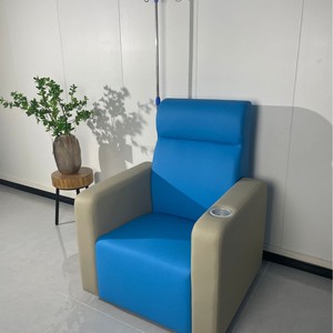 เก้าอี้เวาโก้ เก้าอี้โซฟาเบดสีน้ำเงินแบบเดี่ยว เก้าอี้พักผ่อนแบบปรับได้สำหรับห้องนั่งเล่น สำหรับผู้ใหญ่ - Product Image 2