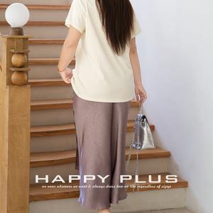 Jupe longue en satin unie taille régulière pour femme, style queue de poisson, en polyester doux, coloris violet et noir, grande taille, N9214 - Product Image 2