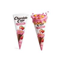 Cône au chocolat Bestar saveur fraise 20g – Vente en gros de bonbons en vrac pour enfants – Approvisionnement direct usine