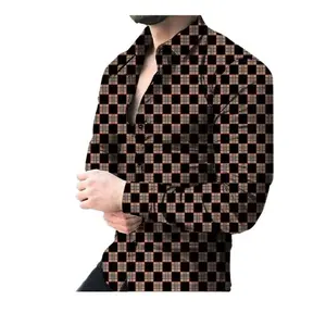 Ot-camisas informales para hombre, camisas personalizadas con estampado integral