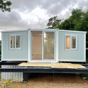 Petit modèle de maison conteneur en verre et en bois personnalisé de 20 pieds et 40 pieds Modèle de moule de maison conteneur extensible à double aile - Product Image 1