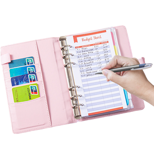 Jason HY-001 Tùy Chỉnh In Ấn Logo A6 Da Loose-Leaf Máy Tính Xách Tay Ngân Sách Tiền Mặt Kế Hoạch Sáng Tạo Chất Kết Dính Quà Tặng - Product Image 1