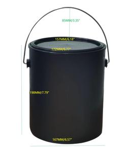 Lata de Pintura de Plástico Negra de 1 Galón con Asas, Asa de Transporte y Tapa - Product Image 2