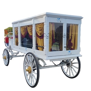 Carruaje fúnebre tirado por caballos Carruaje de caballos de ataúd cubierto Carruaje funerario de plata victoriana Carruaje tirado por caballos - Product Image 3