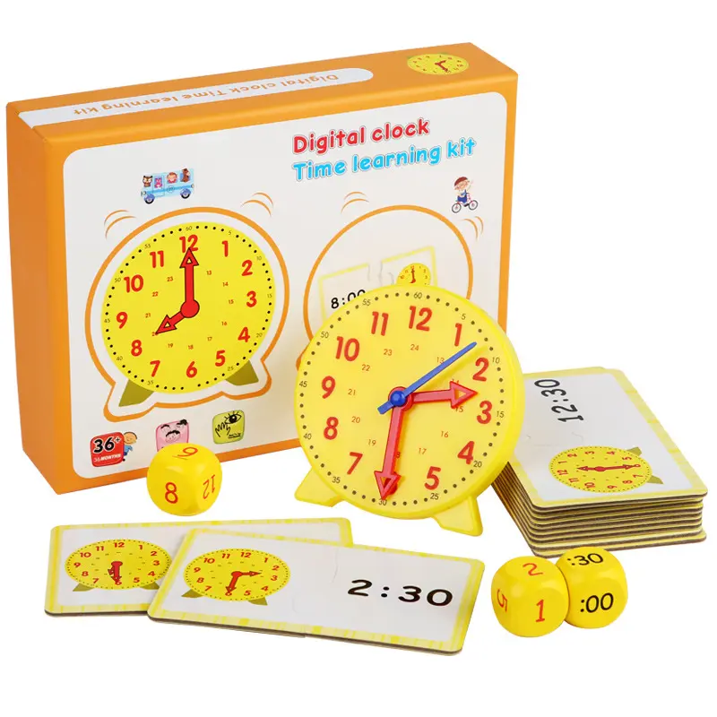 Kids Telling Time Learning Clock for Analog and Digital Time for School Classrooms Educational Toys Children's Teaching Clock