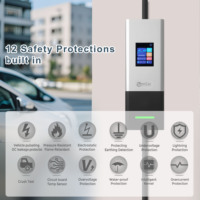 Zencar C20 32A 7KW 220V EV chargeur Type 2 IEC 62196 prise et Charge rapide maison voiture électrique véhicule Station de charge grand écran