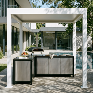 Gabinete de Cocina Exterior de Acero Inoxidable Resistente al Moho OEM con Pérgolas de Aluminio, Cocina Exterior Resistente y Duradera para Patio - Product Image 2