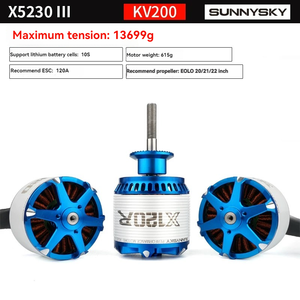 Moteurs SUNNYSKY 3ème génération X120R X5230 III 120E 170E 3D KV200 pour avions à aile fixe RC - Product Image 2