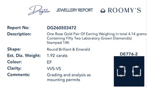 Hot Sale Lab Grown Diamond <b>Stud</b> Earrings for Daily Wear Comfortable Elegant Diamond Jewelry Available at Good Price - Product Image 2