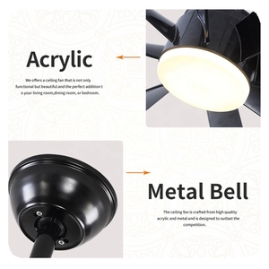 Custom Home Remodeling 2181 AC/DC <strong>Remote</strong> <strong>Control</strong> 60 Inch <strong>Ceiling</strong> <strong>Fan</strong> with Light <strong>Kit</strong> - Product Image 3