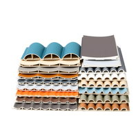 Panneaux muraux décoratifs intérieurs en composite bois-plastique WPC, grille semi-circulaire, pour hôpital, villa, appartement, moderne