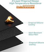 Tapis de protection de table double face en silicone et fibre de verre, résistant à la chaleur, réutilisable, pour cuisine et barbecue – Offre Spéciale