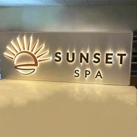Letrero 3D Personalizado con Retroiluminación LED para Negocios, Letras de Acrílico y Metal, Duradero, para Montar en la Pared, Letrero Publicitario para Negocios
