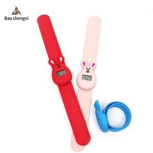 만화 캐릭터 LED 라이트 아날로그 시계 실리콘 어린이 스냅 프로모션 팔찌 장난감 시계 디지털 시계 어린이용 - Product Image 5