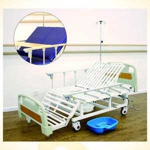 Lit d'hôpital oriental FS3050, manuel, en acier inoxydable, réglable, pour soins à domicile - Product Image 1