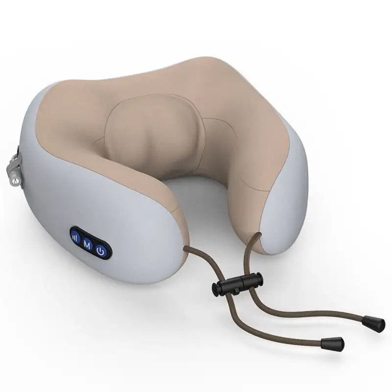 Almohada eléctrica inalámbrica para masaje de cuello en forma de U, masajeador de hombros portátil multifuncional para exteriores, hogar, viaje, relajación