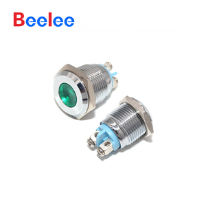 GBeelee Illuminated <strong>Waterproof</strong> Toggle <strong>Switch</strong> 16mm Boat Rocker <strong>Switch</strong> <strong>Push</strong> <strong>Button</strong> <strong>Small</strong> Metal IP65/IP67 Max Current 3A Max 250V - Product Image 3