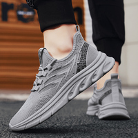 Chaussures de sport tissées d'extérieur à coupe basse, haute élasticité, légères, confortables et respirantes pour la marche décontractée
