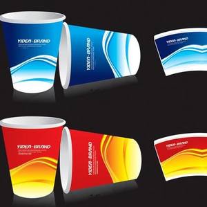 Papel para Vasos, Directo de Fábrica, Materiales Desechables, Impresión Personalizada, Papel para Vasos en Forma de Abanico - Product Image 1