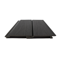 Revêtement extérieur de qualité supérieure Panneau de grain de bois Mur extérieur Panneau mural en bois composite Panneau mural intérieur en bois composite GRIS FONCÉ