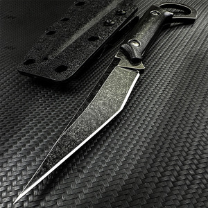 Couteau de poche tactique en acier 440 pour le camping et la survie en plein air avec étui Kydex - Product Image 1